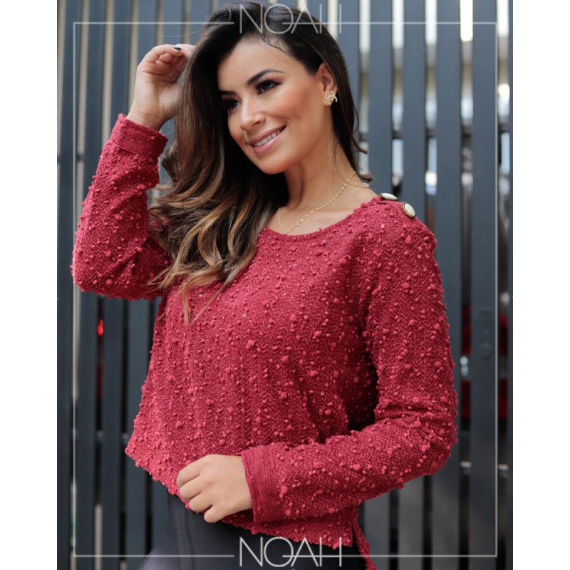 Blusa Túnica Meninas BesserBay - Manga Longa Com Babados
