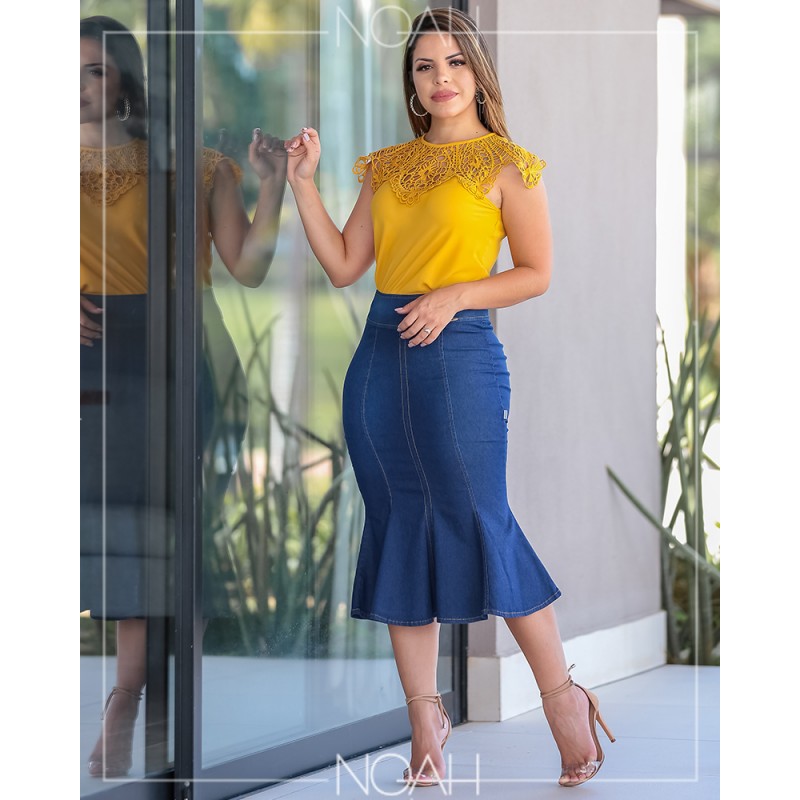 Saia shop enviesada midi