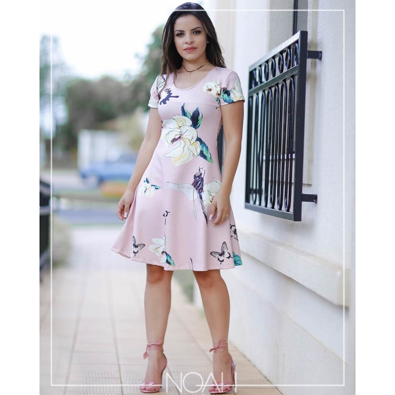 vestido gode midi floral